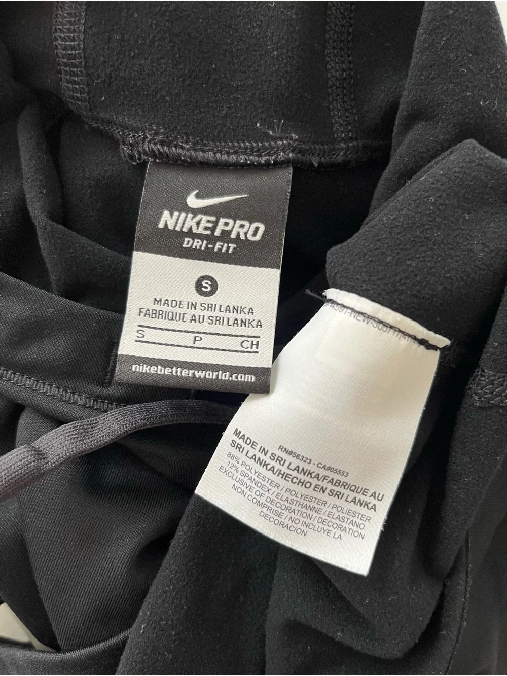 Nike Pro Dri Fit Funnel Neck Scuba Pullover Hoodie Black S